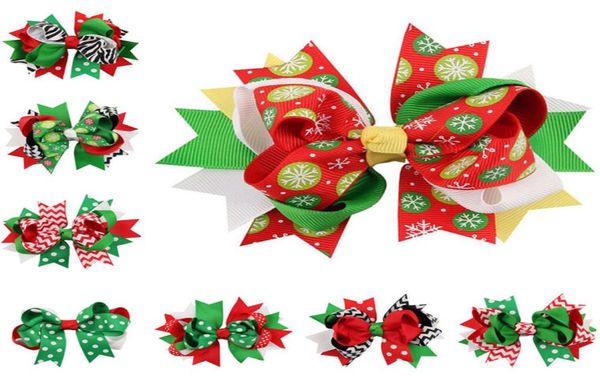 epecket dhl ship swallowtail bow christmas hairpin children039s christmas ornament headdress dafj090 jewelry hair clips 3481252, Golden;silver